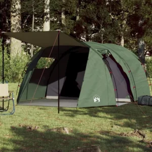 Tente de camping tunnel 4 personnes vert imperméable