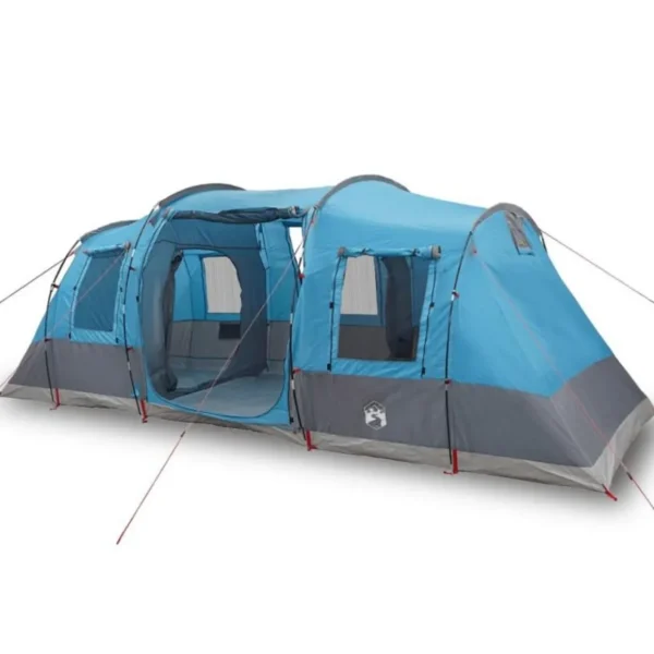 Tente de camping tunnel 4 personnes bleu imperméable