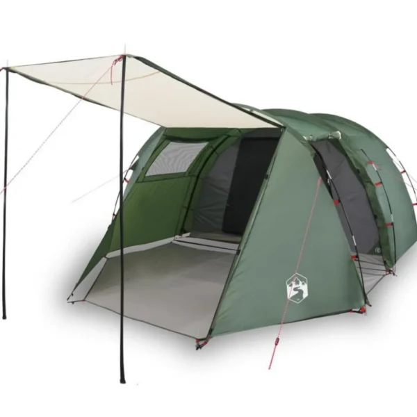 Tente de camping tunnel 4 personnes vert imperméable