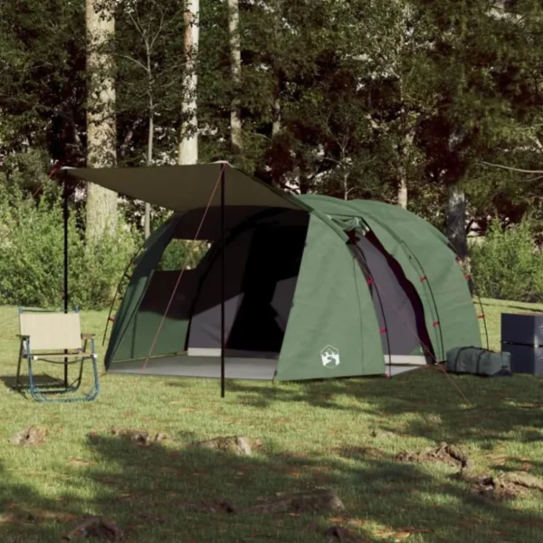 Tente de camping tunnel 4 personnes vert imperméable