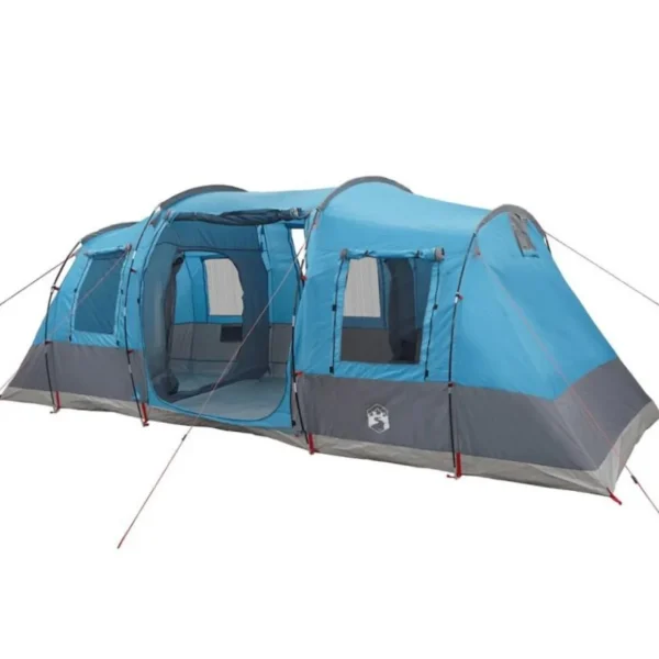 Tente de camping tunnel 4 personnes bleu imperméable