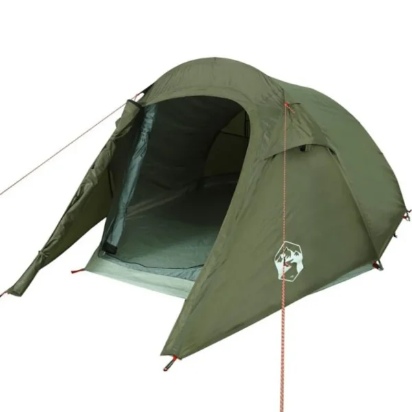 Tente de camping tunnel 2 personnes vert olive imperméable