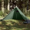 Tente familiale tipi 7 personnes vert imperméable