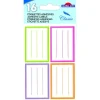 16 étiquettes adhésives scolaires - Rectangles 4 couleurs pastel