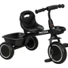 Tricycle pour enfant évolutif avec siège réglable - pédales - 2 paniers - ceinture - pour enfant de 2 à 5 ans - noir