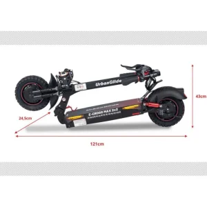 Trottinette électrique Urbanglide eCross Max 2X2 800 W Noir