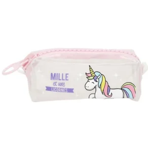 Trousse Design Licorne 21cm Transparent