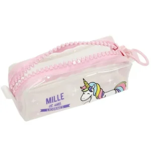 Trousse Design Licorne 21cm Transparent