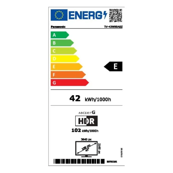 TV QLED TV-43W80AEZ