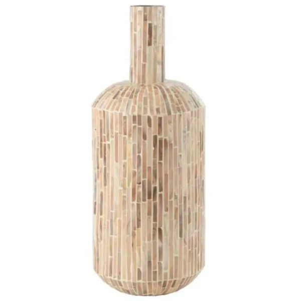 Vase Goutte Motif Mosaïque Nuye 54cm Beige