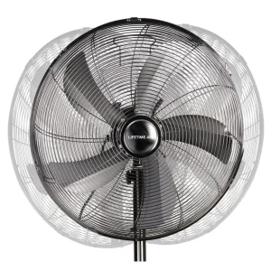 Ventilateur sur trépied 50W Hauteur 125-145Cm Ø45cm 3 vitesses Oscillant Inclinable