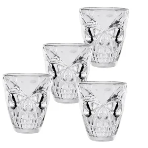 4 Verres à shot têtes de mort