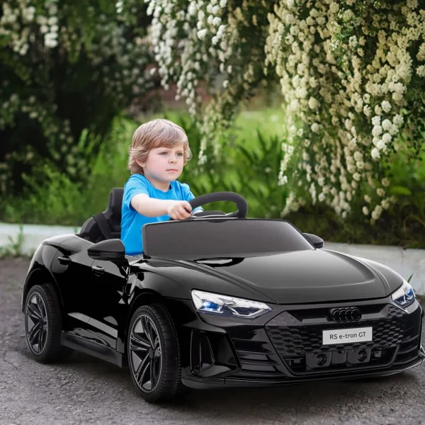 Véhicule électrique enfant Audi RS e-tron GT V. max. 5 Km/h télécommande effets sonores + lumineux noir