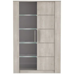 Vitrine 2 portes dont 1 vitrée L114xH175cm CANNES