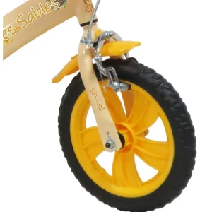 Vélo 12 Garçon Prince des sables pour enfant de 85/100 cm avec stabilisateurs à molettes - Plaque décorative - Porte bidon - 1 frein