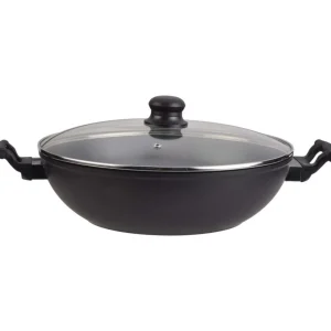 Wok Aluminium forgé Noir diam32cm